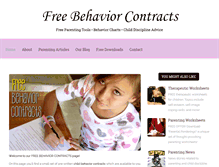 Tablet Screenshot of freebehaviorcontracts.com